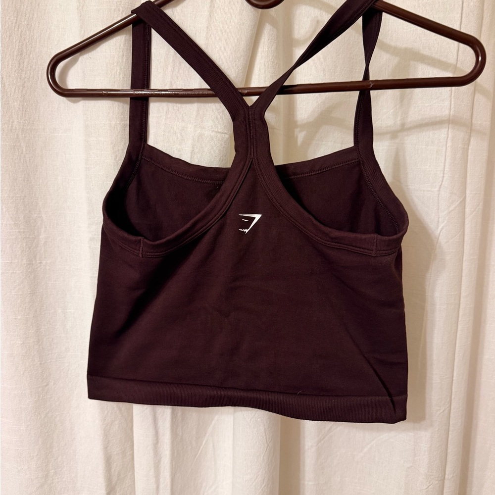 Gymshark Deep Brown Minimalist Racerback Sports Bra